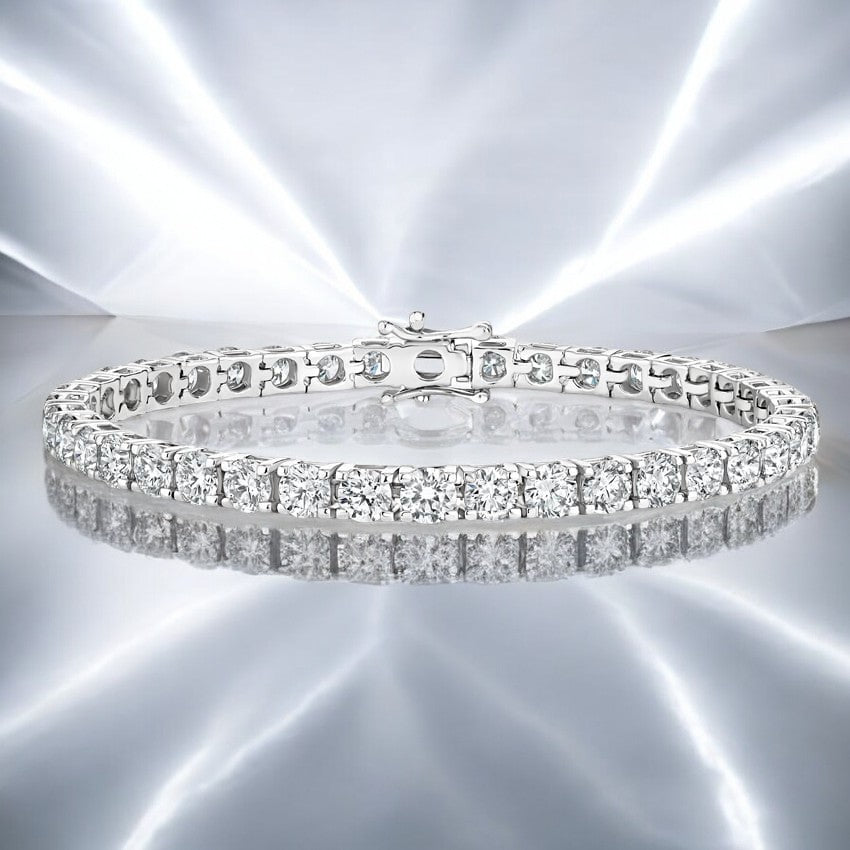 White 7 In. Lab Grown Diamond Tennis Bracelet