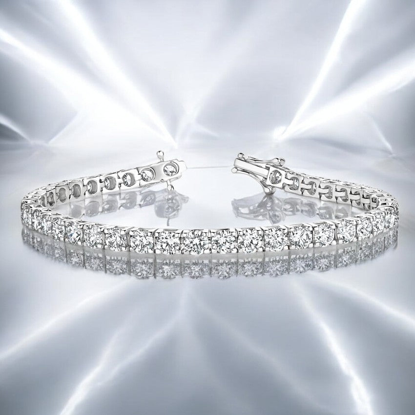 White 7 In. Lab Grown Diamond Tennis Bracelet
