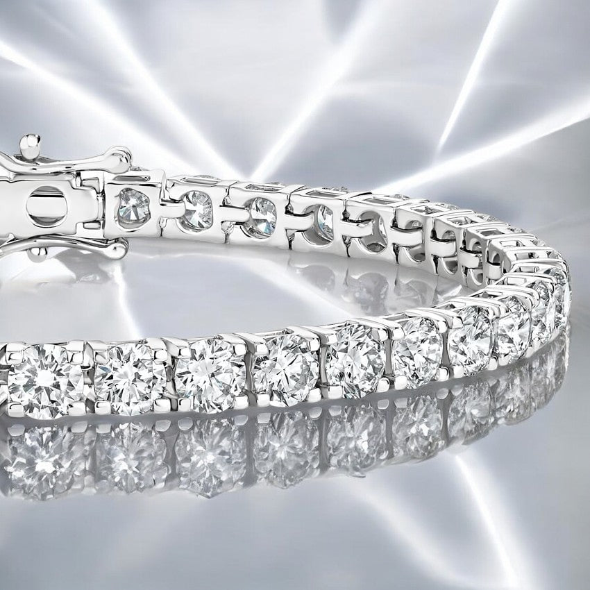 White 7 In. Lab Grown Diamond Tennis Bracelet