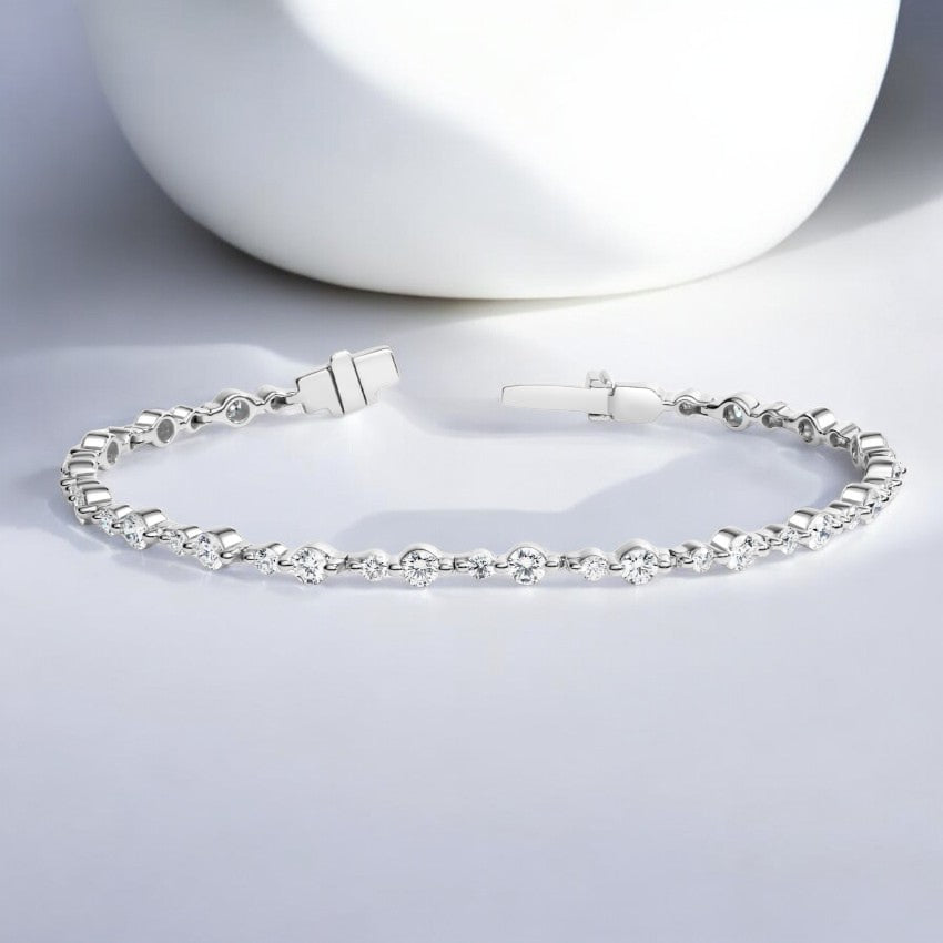 White Marseille Lab Diamond Tennis Bracelet