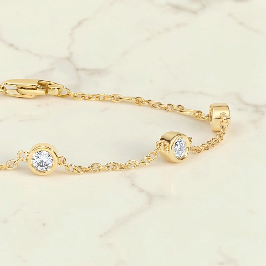 The Aficionado Paperclip and Diamond Bracelet Set