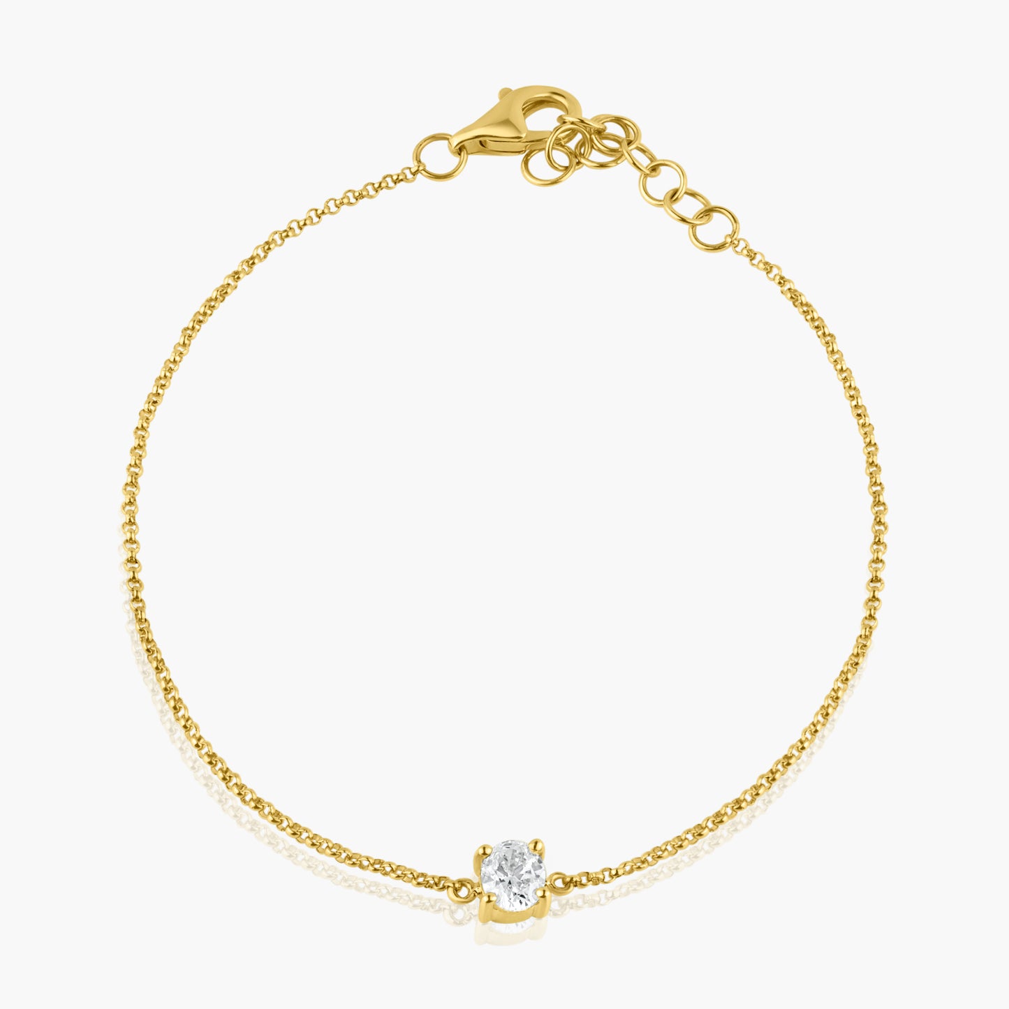 14K Yellow Gold Dainty Bracelet-BSTUD-OVRZ