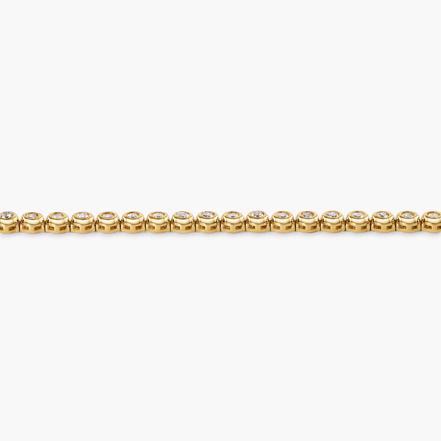 14K Yellow Gold Round Bezel Tennis Bracelet - BT0-2.0BMC