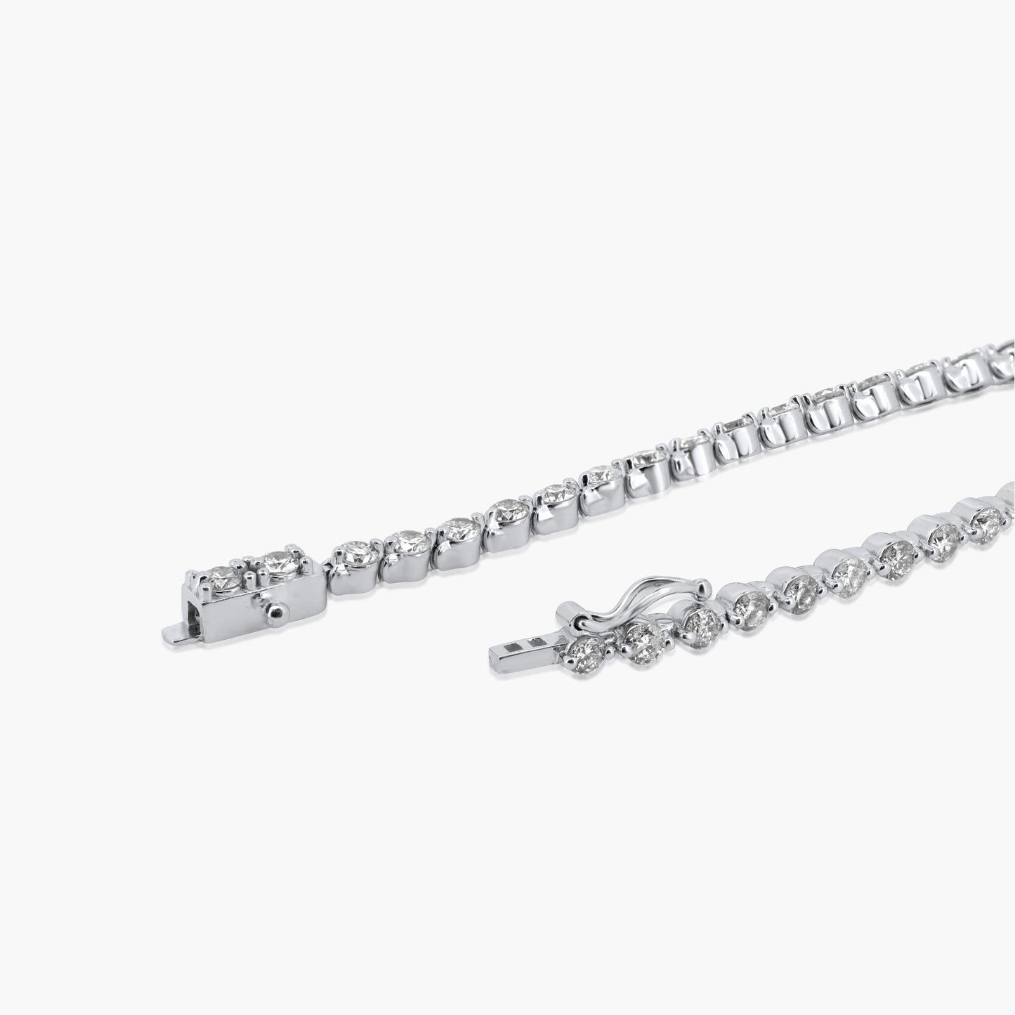 14K White Gold Round Diamond Tennis Bracelet - BT2-213-2.7CBMC