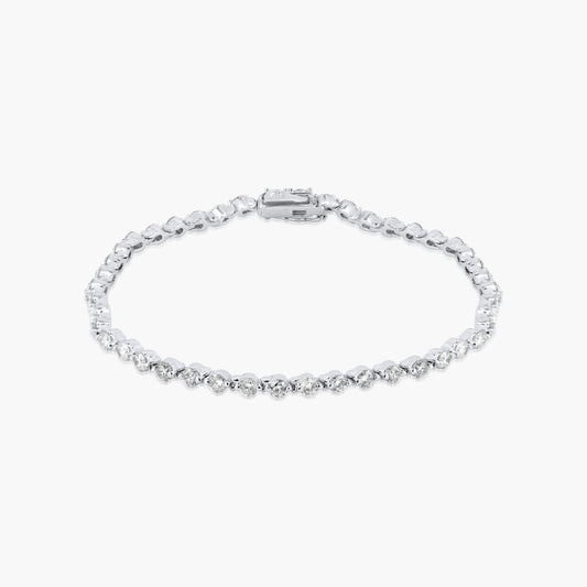 14K White Gold Round Diamond Tennis Bracelet - BT2-213-2.7CBMC