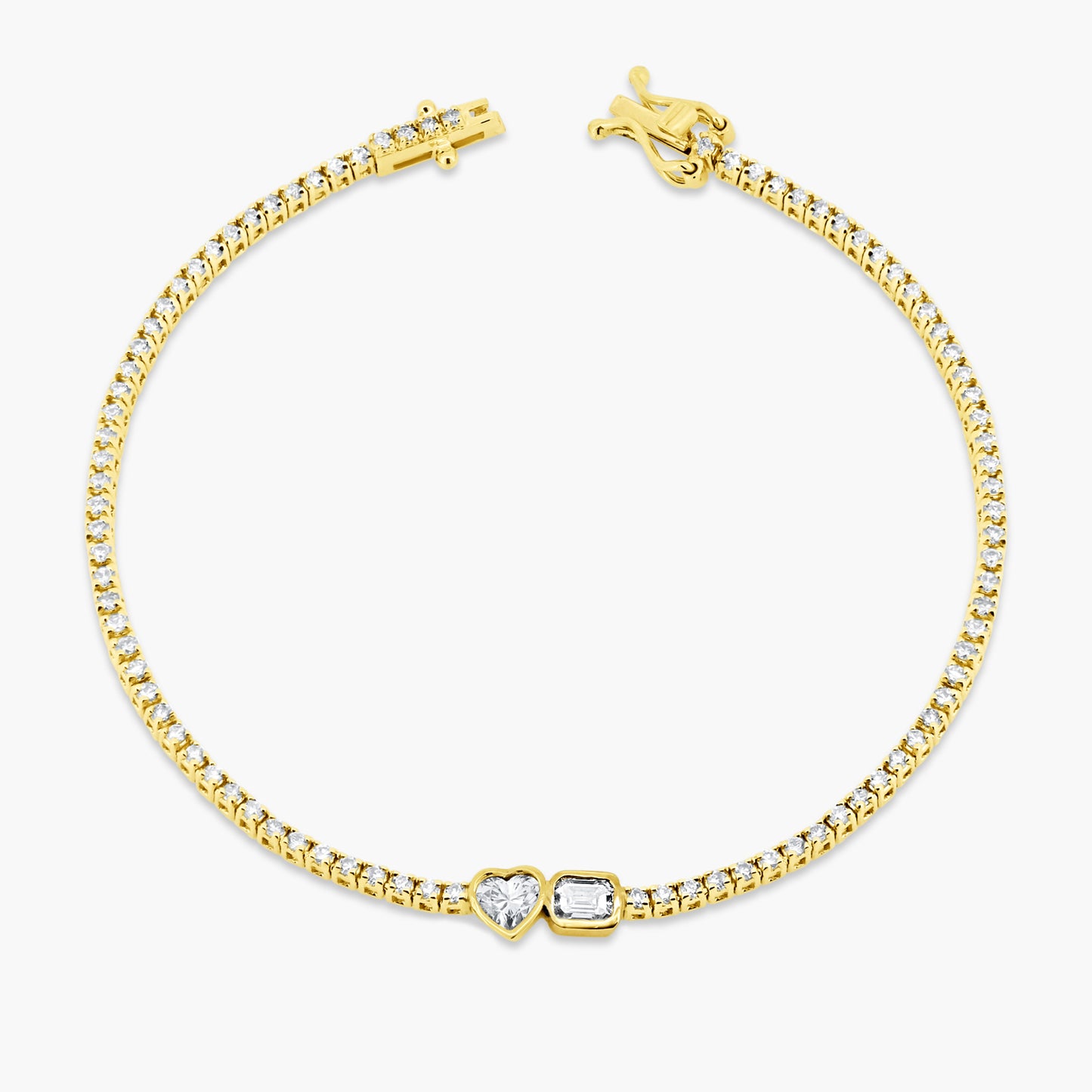 14K Yellow Gold Tennis Bracelet-BT4-1.3HSEMSE