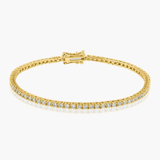 14K Yellow Gold Tennis Bracelet-BT4-1.7BMC