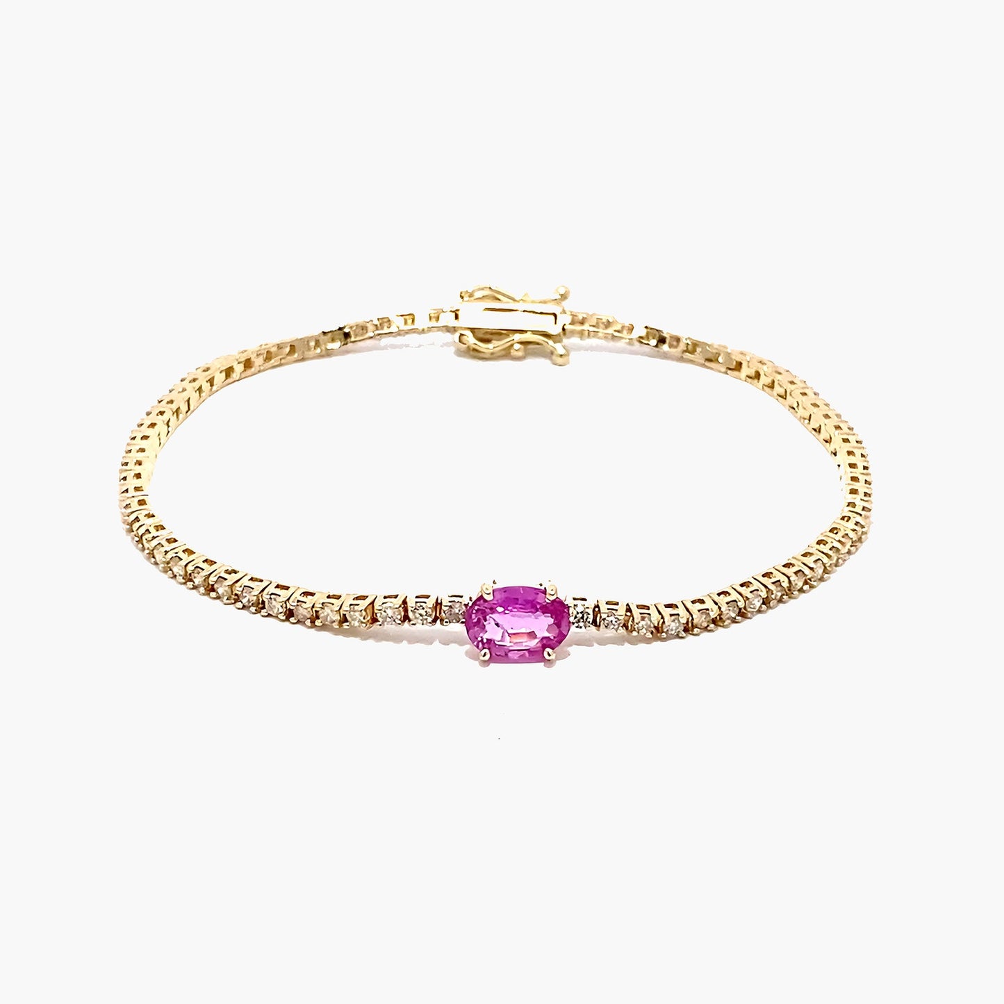 14K Yellow Gold Colored Gemstone Tennis Bracelet - BT4-1.7BPOMC