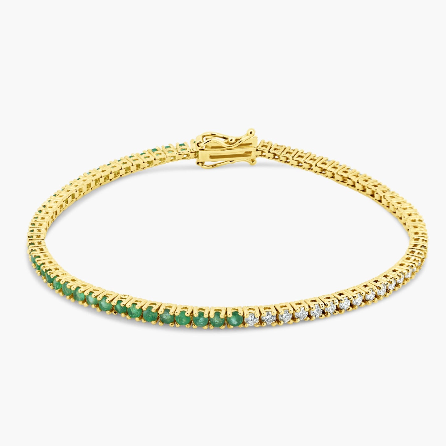 14K Yellow Gold Colored Gemstone Tennis Bracelet - BT4-2.0BEHMC