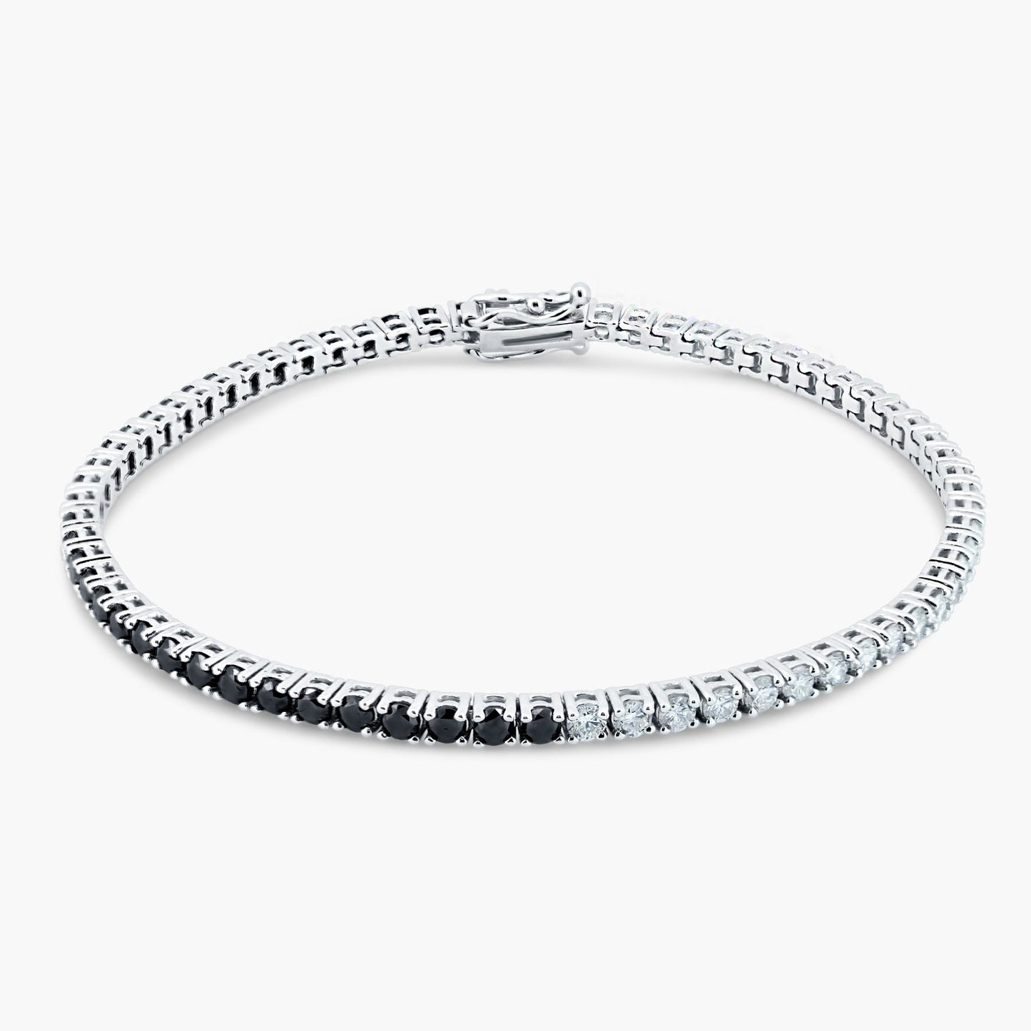 14K White Gold Tennis Bracelet - BT4-2.3BBDHMC