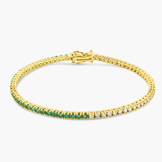 14K Yellow Gold Colored Gemstone Bracelet - BT4-2.3BEHMC