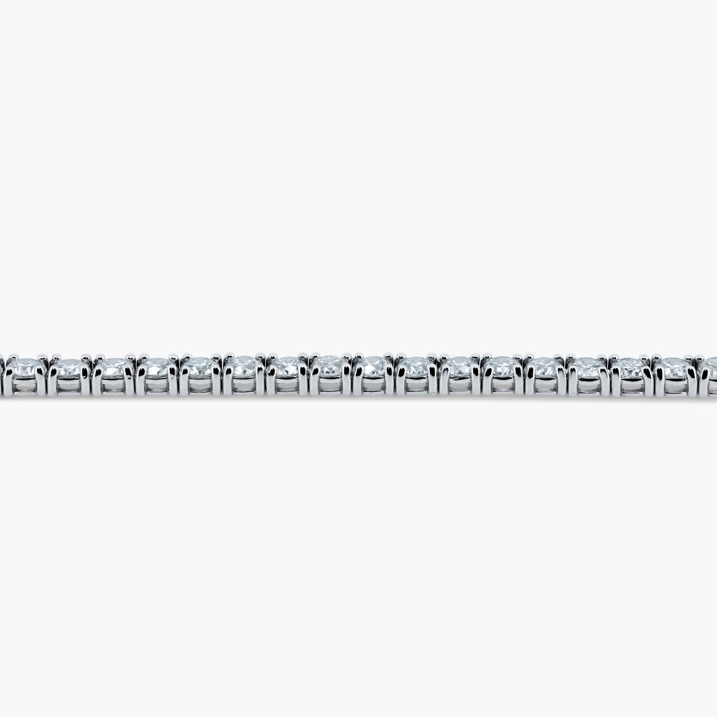 14K White Gold Round Diamond Tennis Bracelet-BT4-3.5BMC