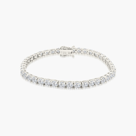 14K White Gold Tennis Bracelet-BT4-4.2BMC