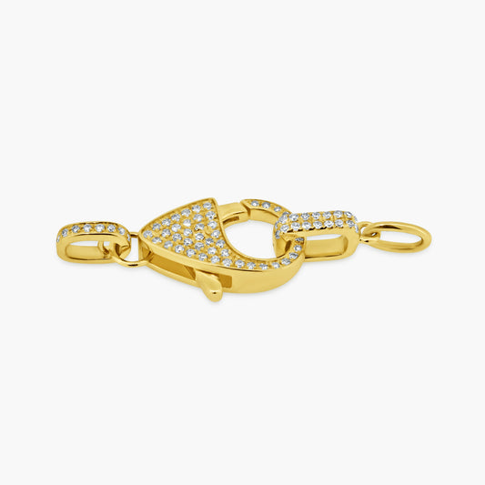 14K Yellow Gold Pave Diamond Enhancer Clasp-C606444M01-1