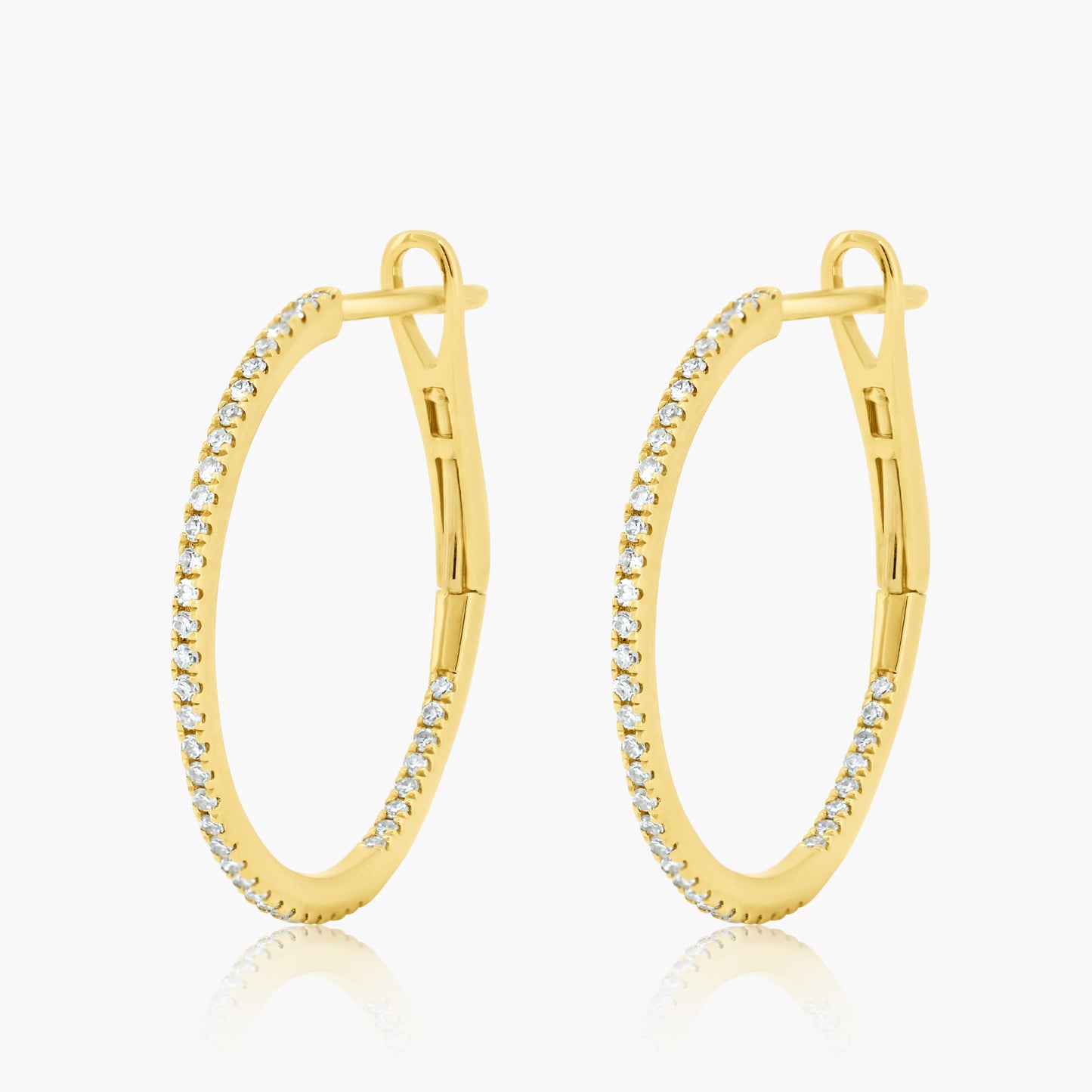 14K Yellow Gold Hoop Earrings - E00014