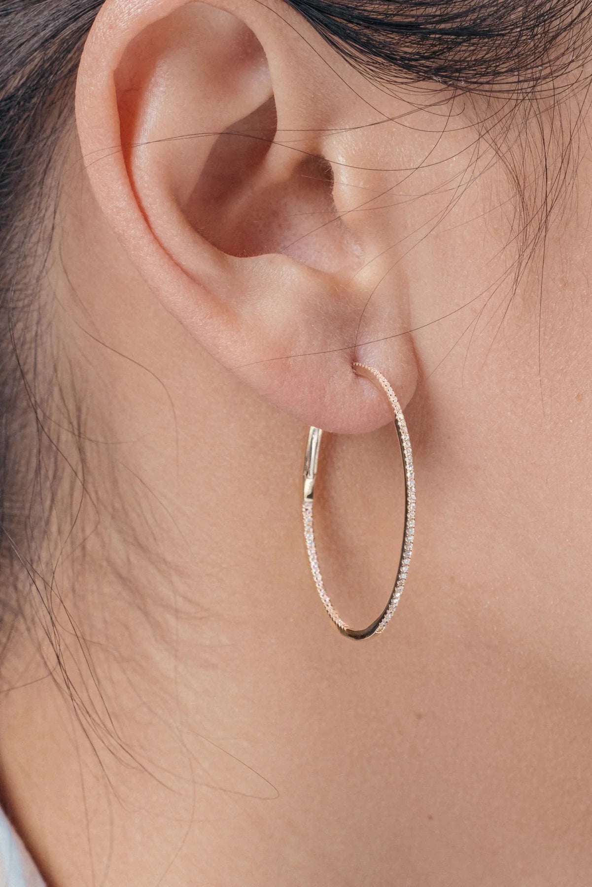 14K Yellow Gold Hoop Earrings - E00014A