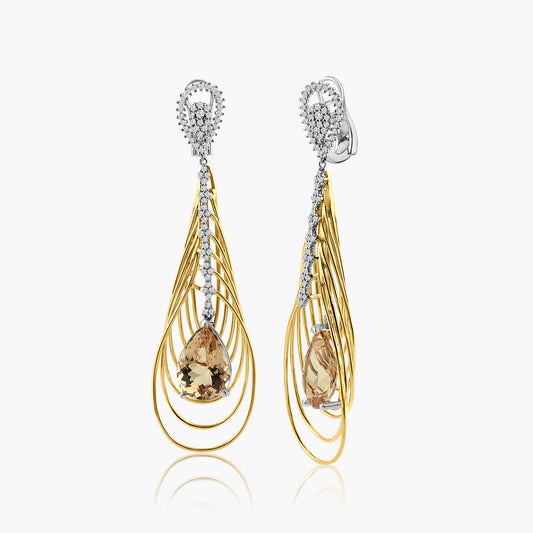 18K Two Tone Statement Earrings-E60232402