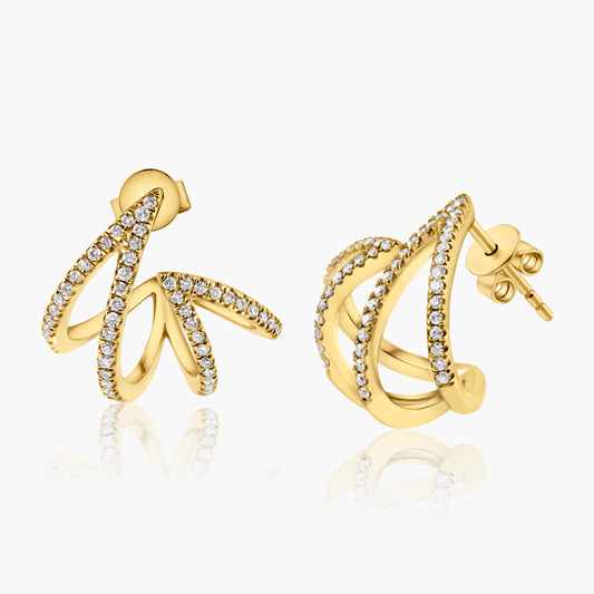 14K Yellow Gold Dainty Earrings - E60632502