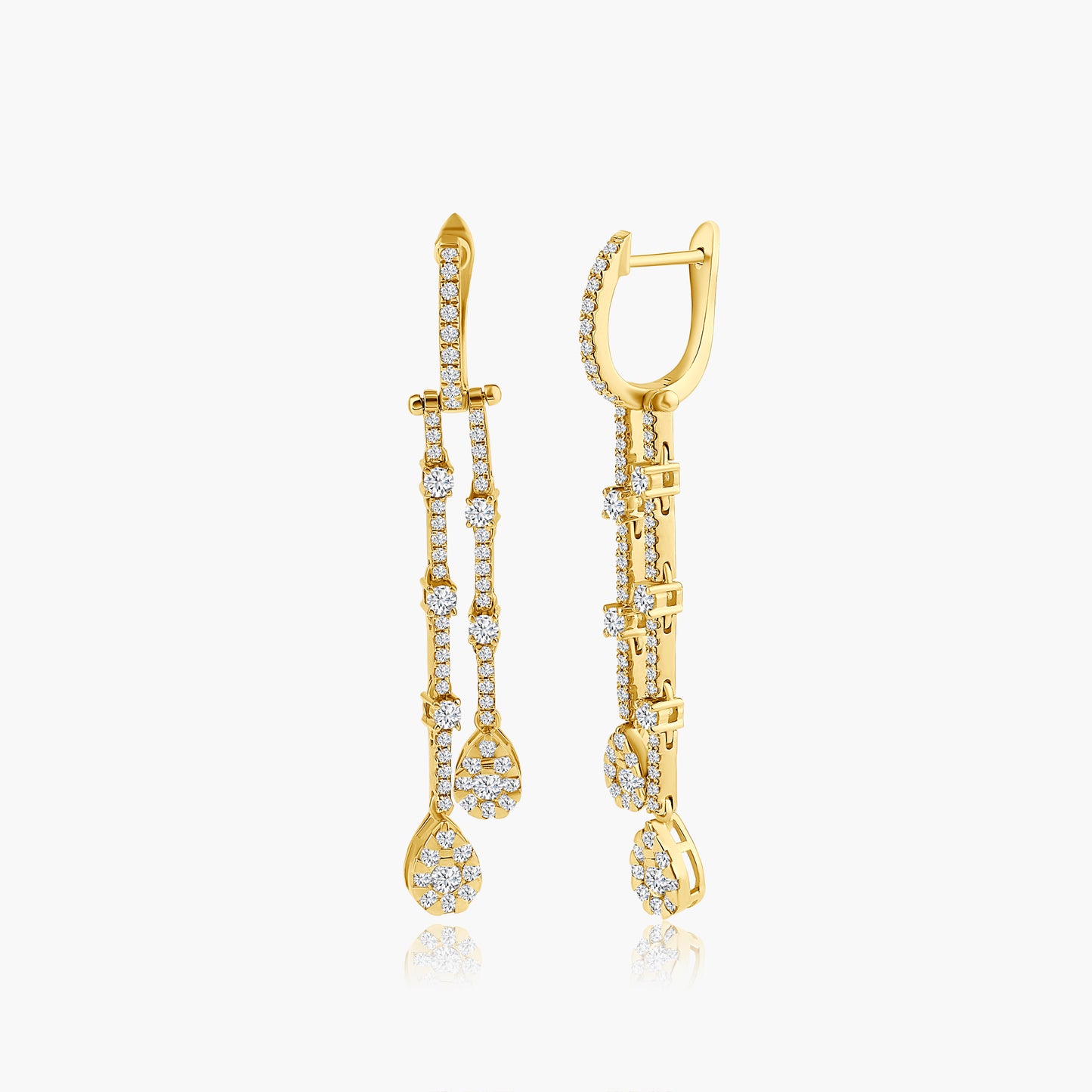 14K Yellow Gold Statement Dangle Earrings-E606326