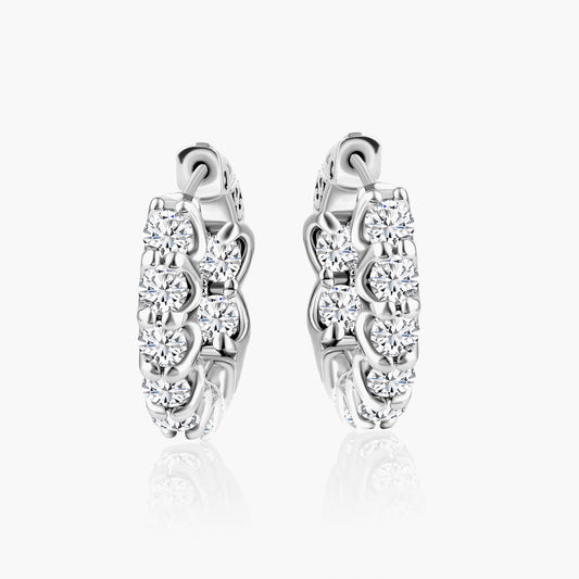 14K White Gold Round Diamond Hoops-EMJ3526-4.0SCEMC