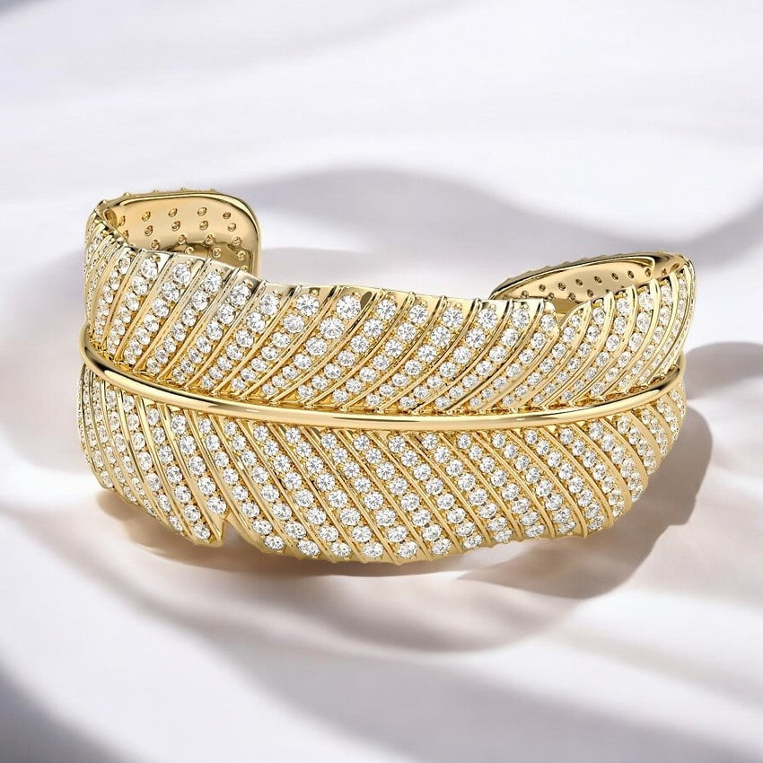 Leaf Lab Diamond Cuff Bracelet