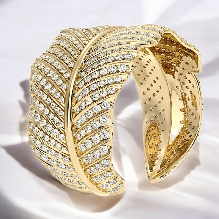 Leaf Lab Diamond Cuff Bracelet