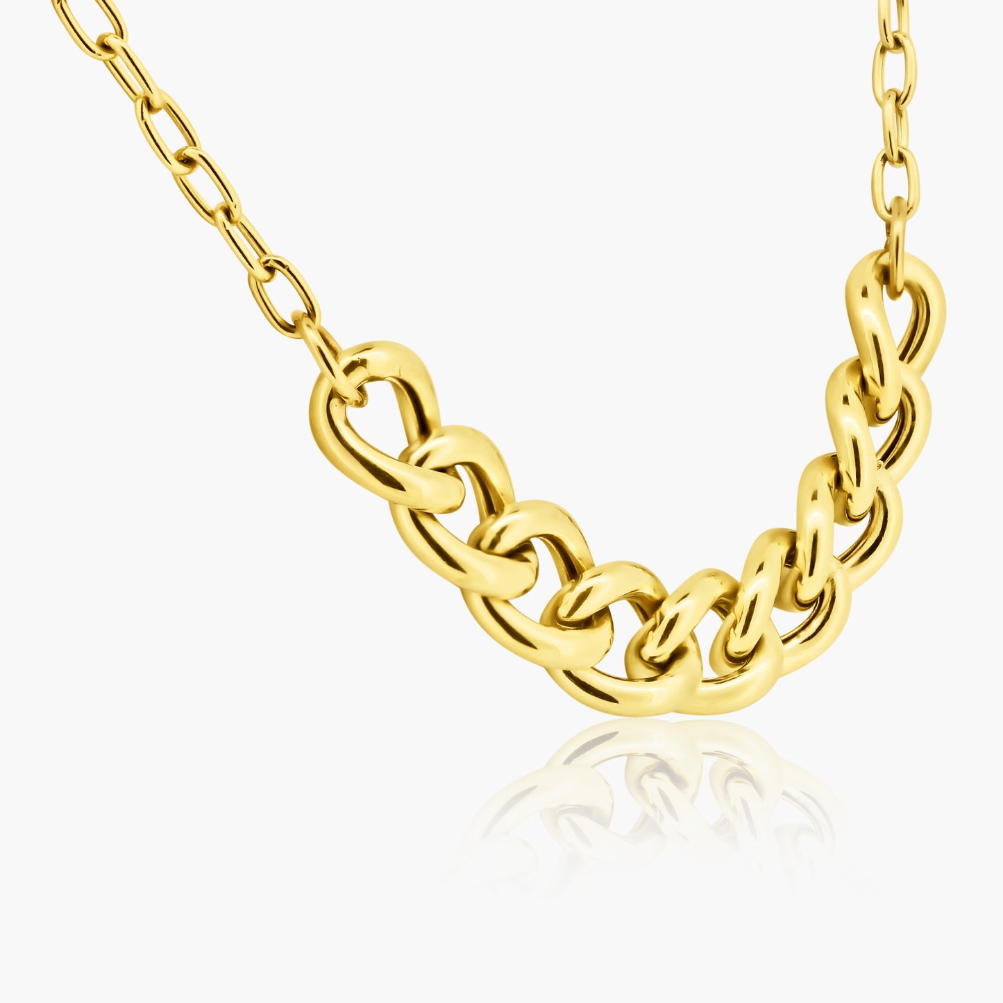 14K Yellow Gold Chain Link Necklace - N-1