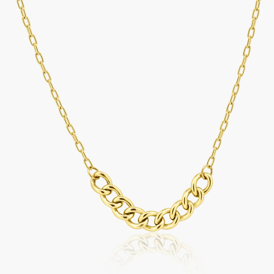 14K Yellow Gold Chain Link Necklace - N-1