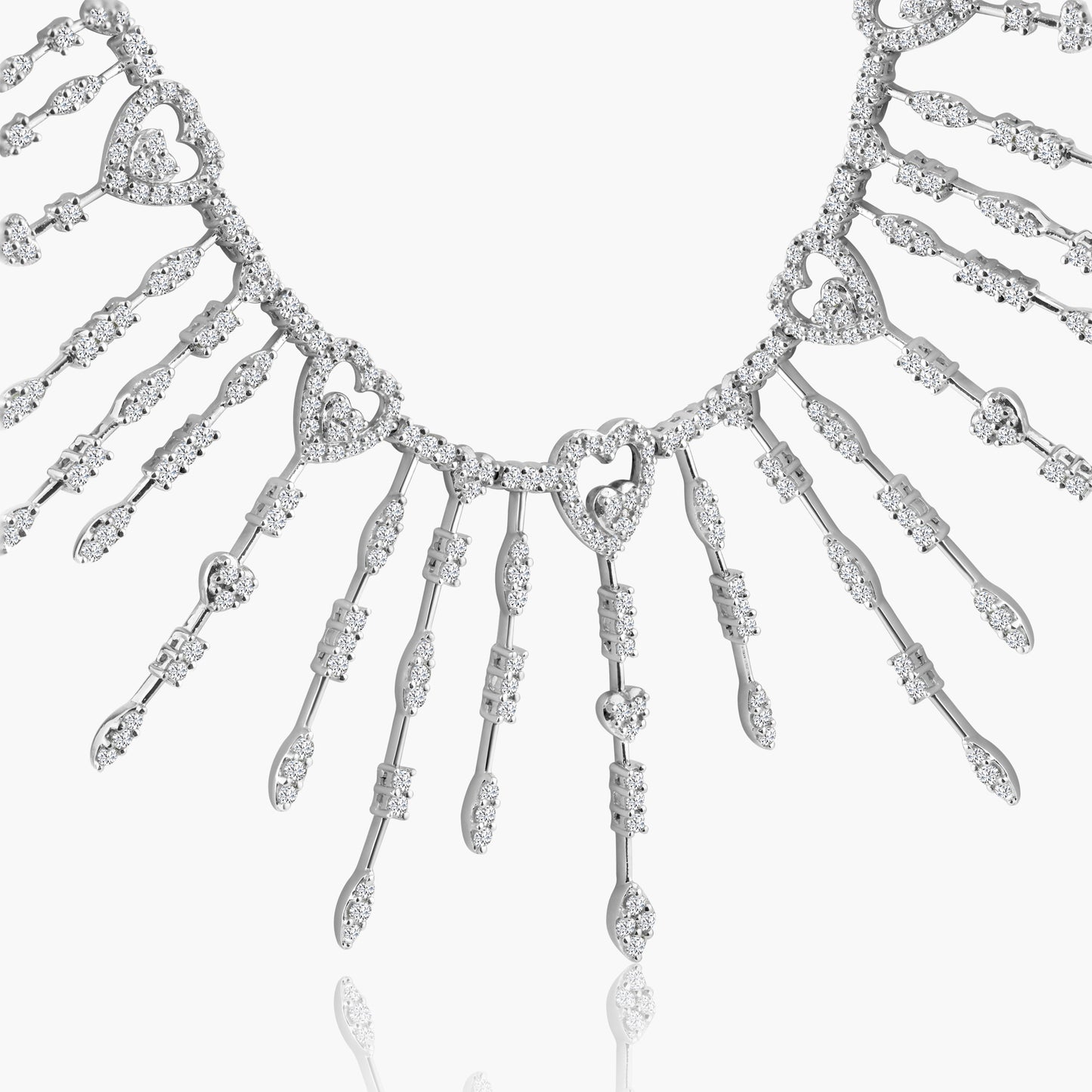 18K White Gold Statement Necklace - N00025