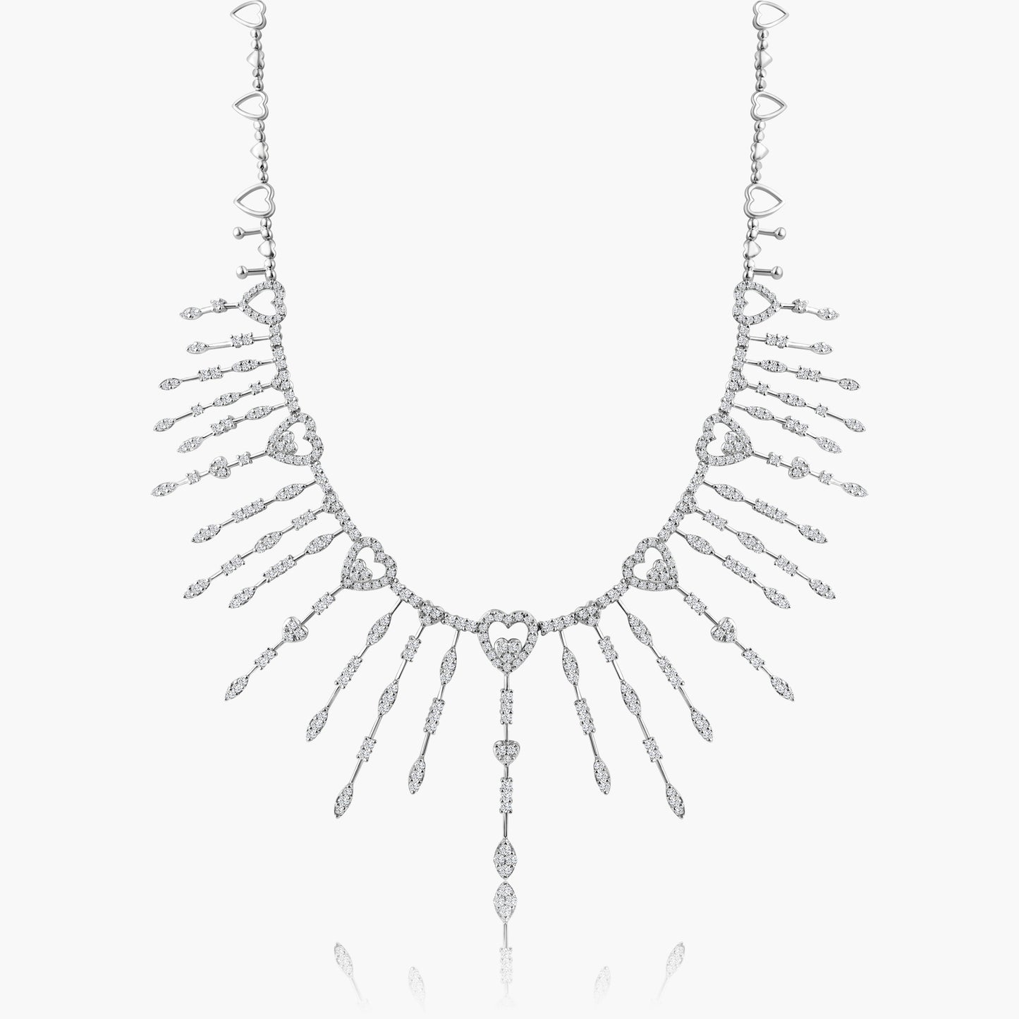 18K White Gold Statement Necklace - N00025