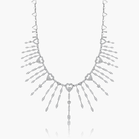 18K White Gold Statement Necklace - N00025