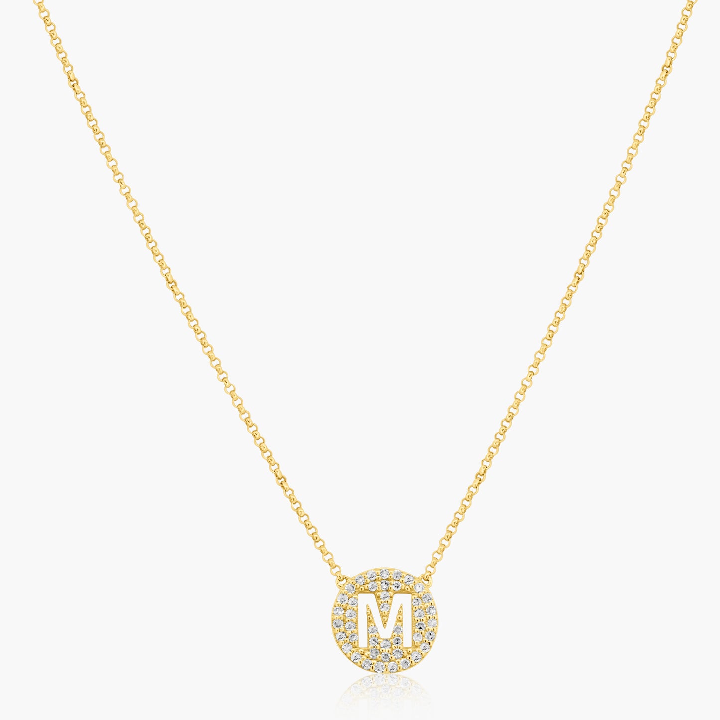 14K Yellow Gold Personalized Initial Pendant - N05213A