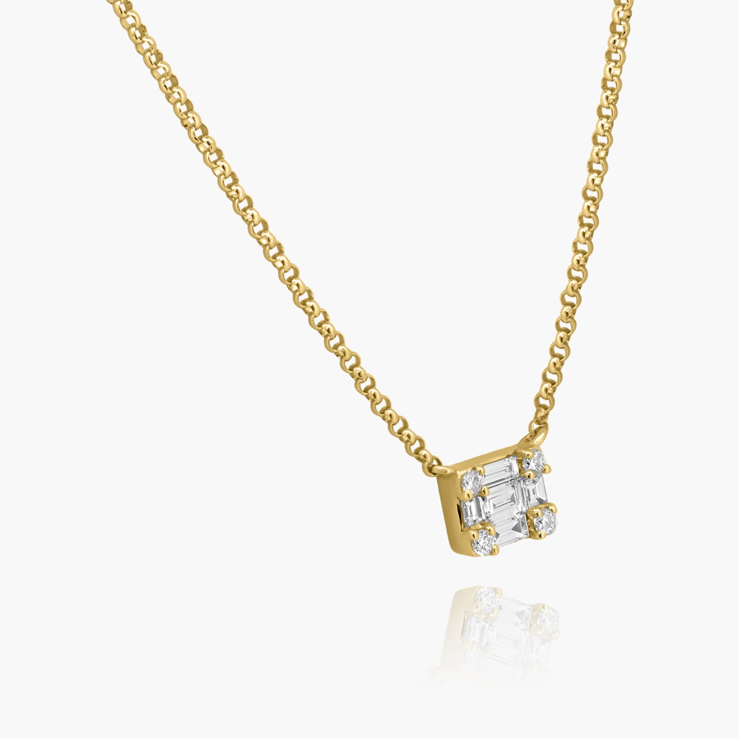 14K Yellow Gold Baguette Pendant-N05340A