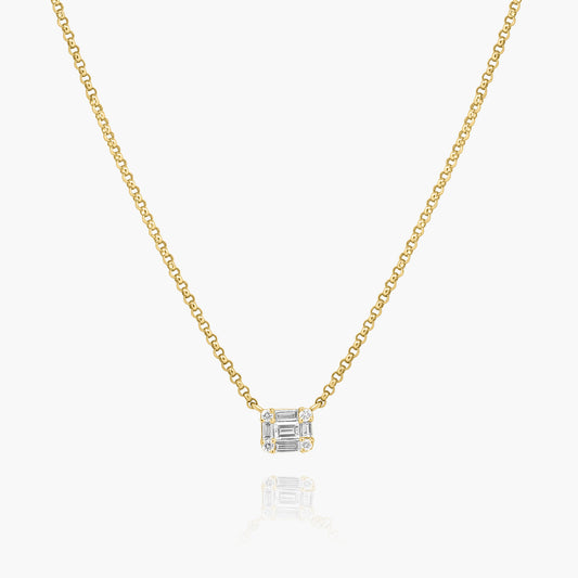 14K Yellow Gold Baguette Pendant-N05340A