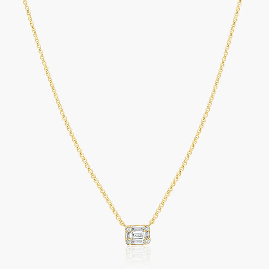 14K Yellow Gold Baguette Pendant-N05340C