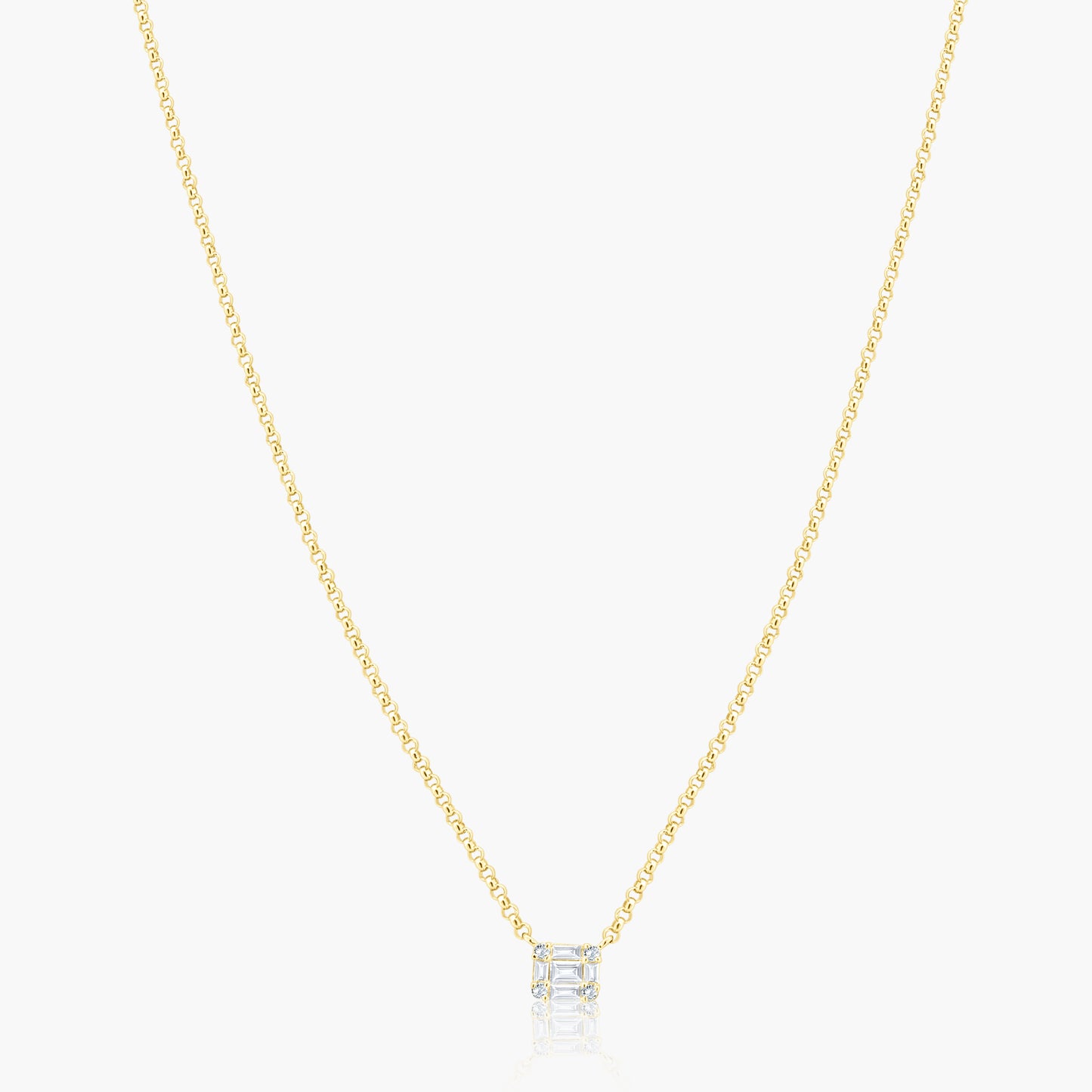 14K Yellow Gold Baguette Pendant-N05340D