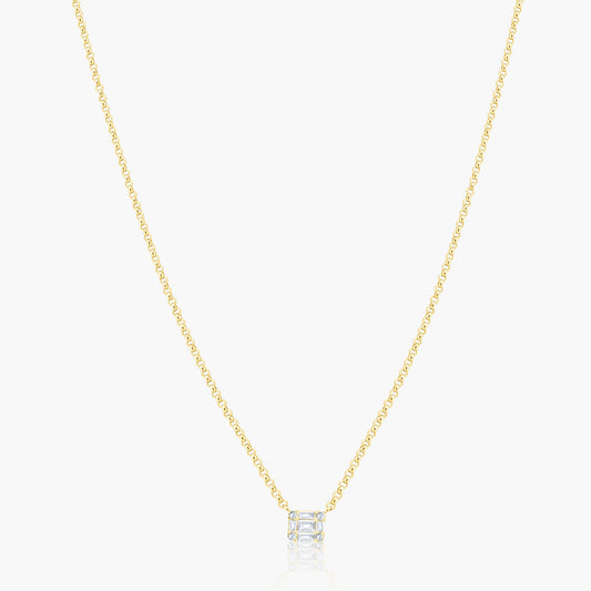 14K Yellow Gold Baguette Pendant-N05340D