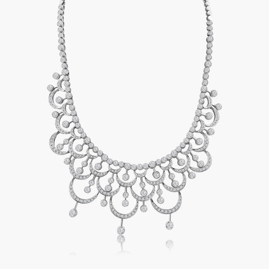 14K White Gold Statement Necklace - N10760A