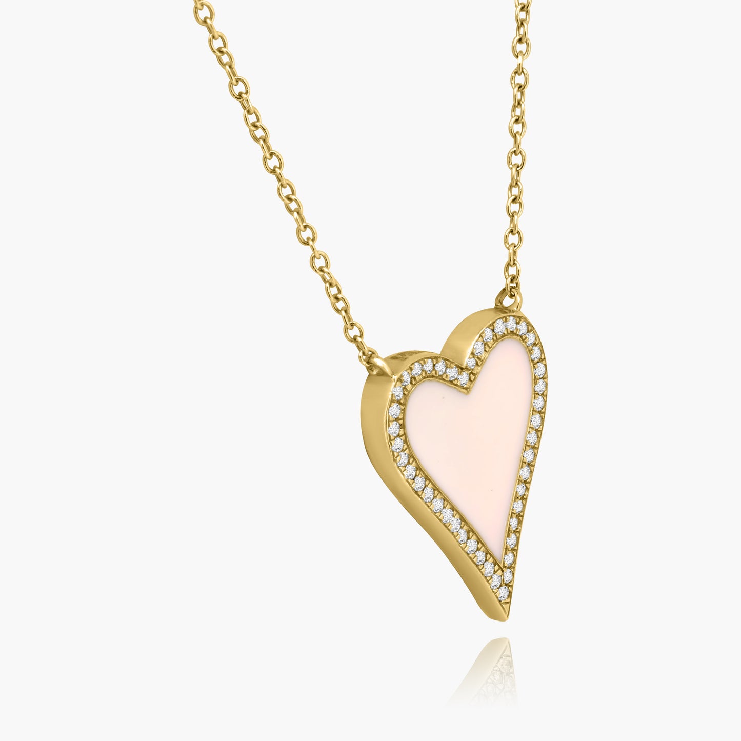 14K Yellow Gold Dainty Heart Pendant - N14YN1493ME