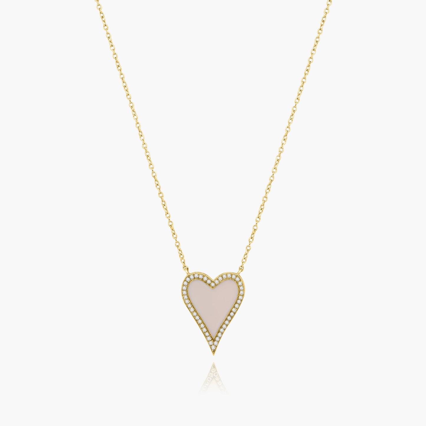 14K Yellow Gold Dainty Heart Pendant - N14YN1493ME