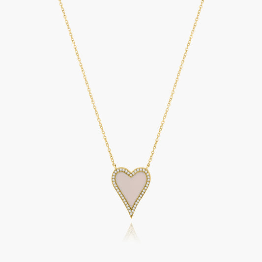 14K Yellow Gold Dainty Heart Pendant - N14YN1493ME