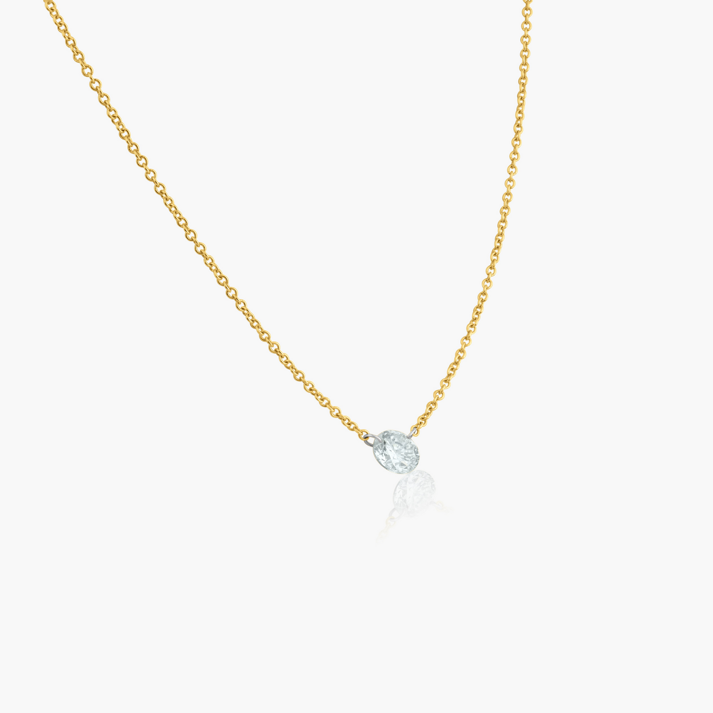 18K Yellow Gold Laser Drill Diamond Pendant-N1DD0002GP