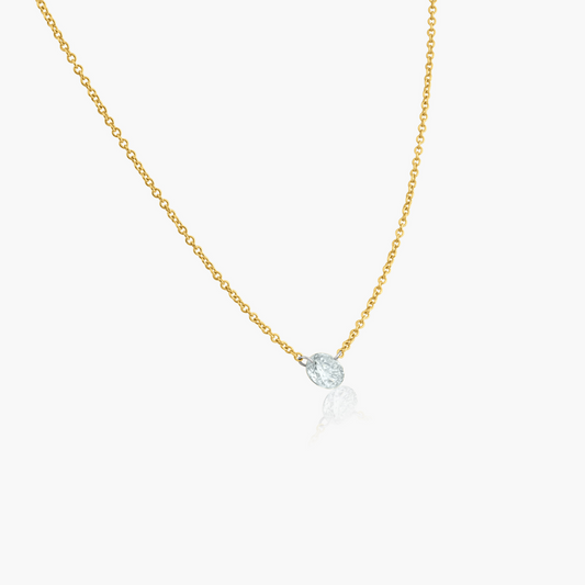 18K Yellow Gold Laser Drill Diamond Pendant-N1DD0002GP