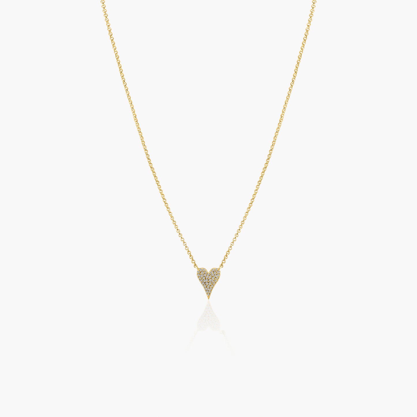 14K Yellow Gold Dainty Heart Pendant-N604493