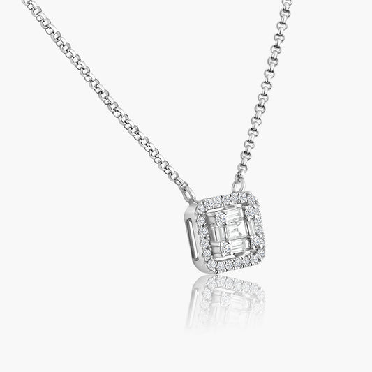 14K White Gold Baguette Pendant - N60507902