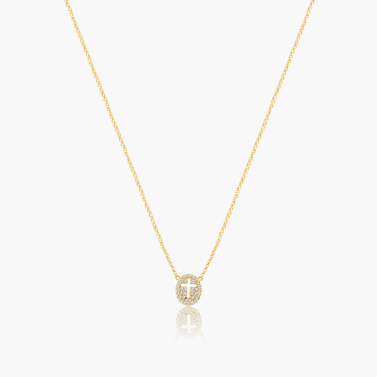 14K Yellow Gold Dainty Cross Pendant - N60521302