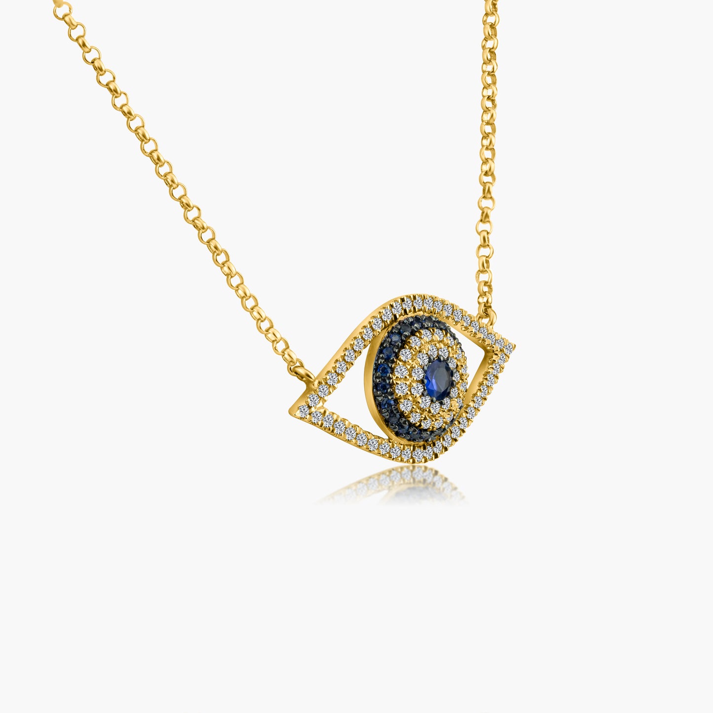 14K Yellow Gold Evil Eye Pendant-N605360