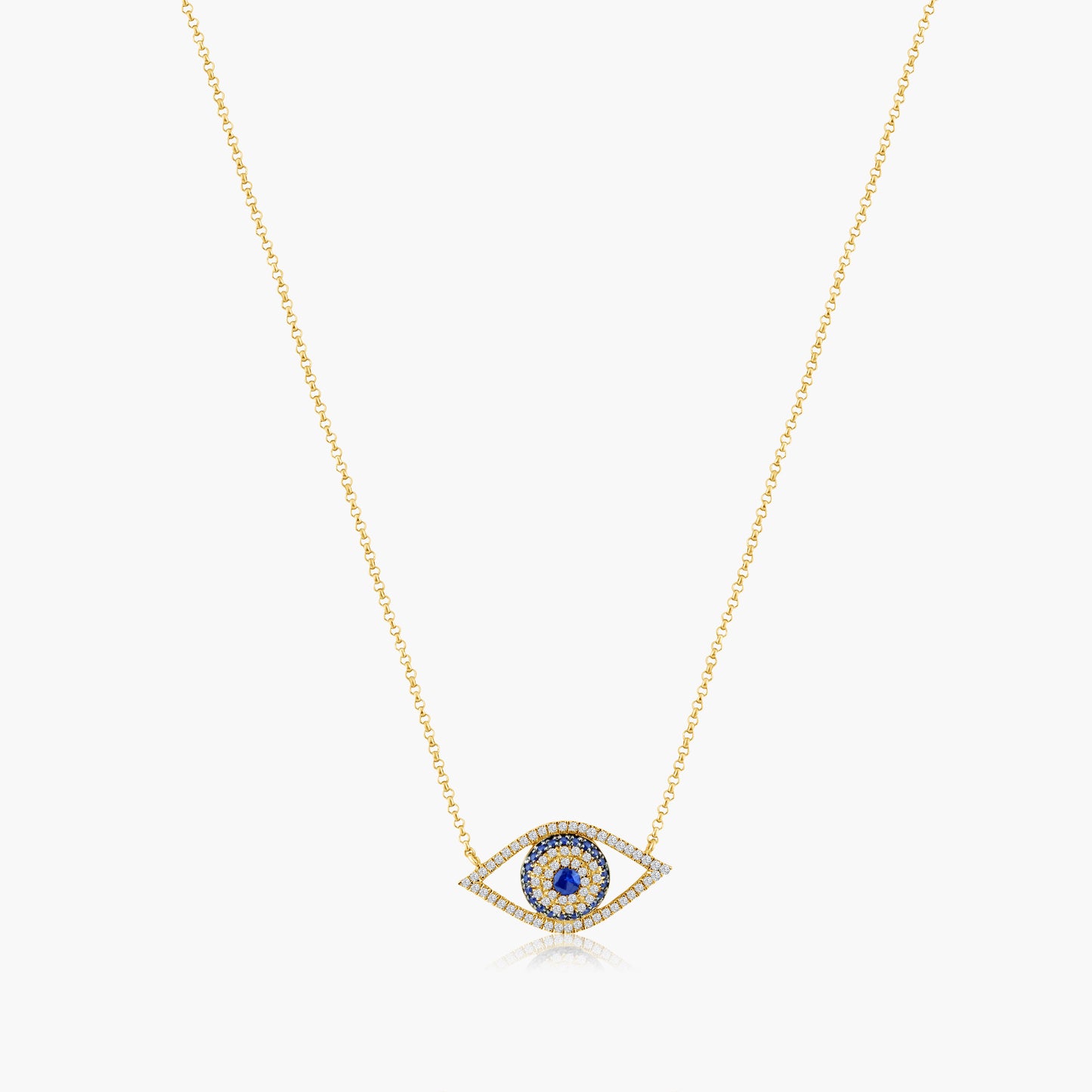 14K Yellow Gold Evil Eye Pendant-N605360