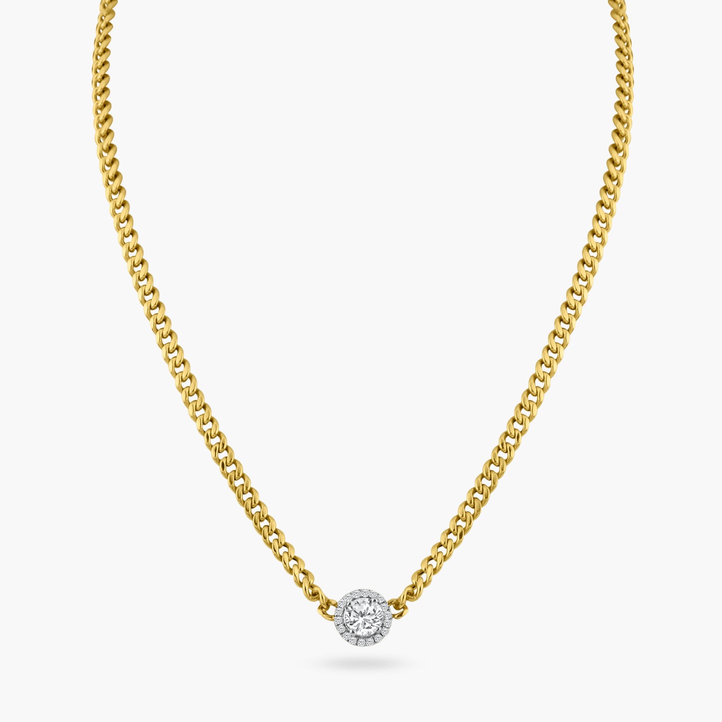 14K Two Tone Chain Link Necklace - N605569E01