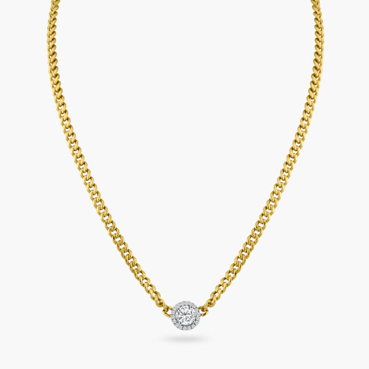 14K Two Tone Chain Link Necklace - N605569E01